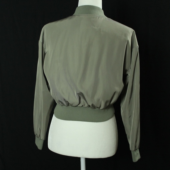 Ashley by 26 International Outerwear | Army Green Bomber Jacket | Sz S - Picture 6 of 13